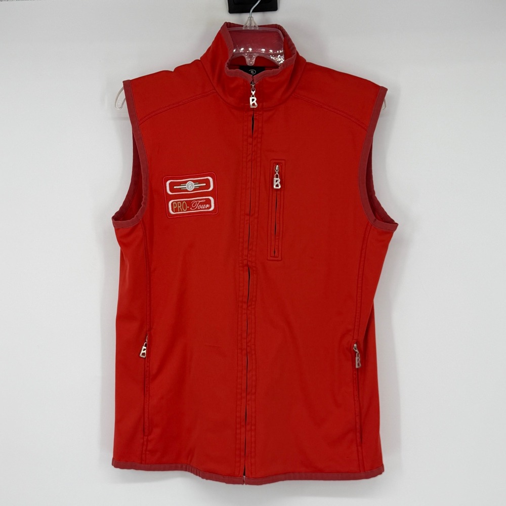 Bogner Pro-Tour Orange Full Zip Softshell Golf Ski Vest‎ Womens